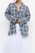 Load image into Gallery viewer, Vintage x Faded Blue Cotton Flannel (XS-L)