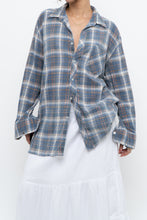 Load image into Gallery viewer, Vintage x Faded Blue Cotton Flannel (XS-L)