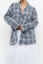 Load image into Gallery viewer, Vintage x Faded Blue Cotton Flannel (XS-L)