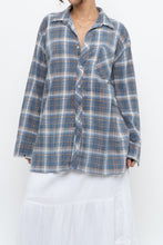 Load image into Gallery viewer, Vintage x Faded Blue Cotton Flannel (XS-L)