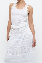 Load image into Gallery viewer, Vintage x MAX STUDIO White Lace Ribbed Tank (XS, S)