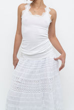 Load image into Gallery viewer, Vintage x MAX STUDIO White Lace Ribbed Tank (XS, S)