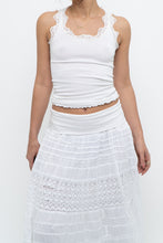 Load image into Gallery viewer, Vintage x MAX STUDIO White Lace Ribbed Tank (XS, S)