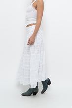 Load image into Gallery viewer, Vintage x Made in India x White Lace Maxi Skirt (XS, S)