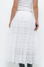 Load image into Gallery viewer, Vintage x Made in India x White Lace Maxi Skirt (XS, S)