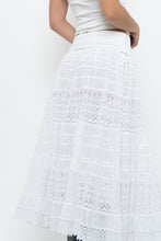 Load image into Gallery viewer, Vintage x Made in India x White Lace Maxi Skirt (XS, S)