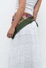 Load image into Gallery viewer, Vintage x Green, Orange Floral Satin Scarf