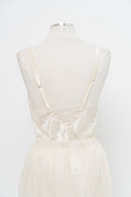 Load image into Gallery viewer, Vintage x Cream Satin Lace Bow Bodysuit (S)