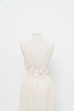 Load image into Gallery viewer, Vintage x Cream Satin Lace Bow Bodysuit (S)