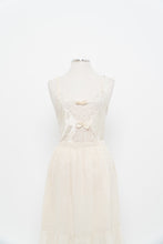 Load image into Gallery viewer, Vintage x Cream Satin Lace Bow Bodysuit (S)