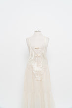 Load image into Gallery viewer, Vintage x Cream Satin Lace Bow Bodysuit (S)