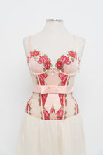 Load image into Gallery viewer, VICTORIA SECRET x Light Pink Floral Embroidered Corset (36C)