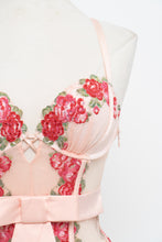 Load image into Gallery viewer, VICTORIA SECRET x Light Pink Floral Embroidered Corset (36C)