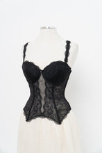 Load image into Gallery viewer, Vintage x CHANTELLE Black Lace Mesh Corset (34D)
