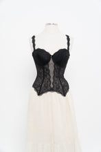 Load image into Gallery viewer, Vintage x CHANTELLE Black Lace Mesh Corset (34D)