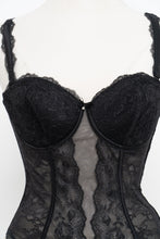 Load image into Gallery viewer, Vintage x CHANTELLE Black Lace Mesh Corset (34D)