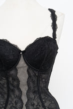 Load image into Gallery viewer, Vintage x CHANTELLE Black Lace Mesh Corset (34D)