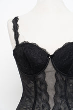 Load image into Gallery viewer, Vintage x CHANTELLE Black Lace Mesh Corset (34D)