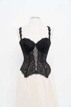 Load image into Gallery viewer, Vintage x CHANTELLE Black Lace Mesh Corset (34D)