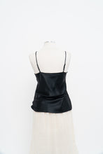 Load image into Gallery viewer, Vintage x Made in Canada x Black Lace &amp; Satin Tank (M)