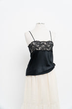 Load image into Gallery viewer, Vintage x Made in Canada x Black Lace &amp; Satin Tank (M)