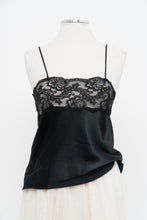 Load image into Gallery viewer, Vintage x Made in Canada x Black Lace &amp; Satin Tank (M)