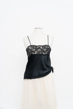Load image into Gallery viewer, Vintage x Made in Canada x Black Lace &amp; Satin Tank (M)