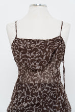 Load image into Gallery viewer, Vintage x LA VIE EN ROSE Brown Patterned Flowy Semi-Sheer Tank (S-L)