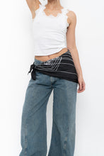 Load image into Gallery viewer, Vintage x Black Geometric Satin Scarf