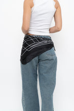 Load image into Gallery viewer, Vintage x Black Geometric Satin Scarf