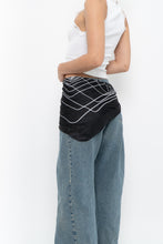 Load image into Gallery viewer, Vintage x Black Geometric Satin Scarf