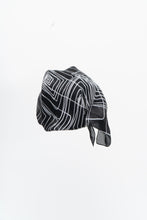 Load image into Gallery viewer, Vintage x Black Geometric Satin Scarf