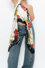 Load image into Gallery viewer, Vintage x Polkadot, Floral Patterned Silk Scarf