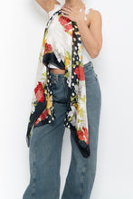 Load image into Gallery viewer, Vintage x Polkadot, Floral Patterned Silk Scarf