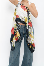 Load image into Gallery viewer, Vintage x Polkadot, Floral Patterned Silk Scarf