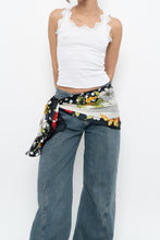 Load image into Gallery viewer, Vintage x Polkadot, Floral Patterned Silk Scarf