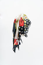 Load image into Gallery viewer, Vintage x Polkadot, Floral Patterned Silk Scarf
