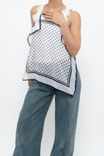 Load image into Gallery viewer, Vintage x White, Black Polkadot Scarf