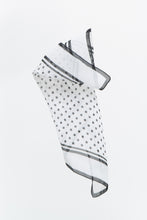 Load image into Gallery viewer, Vintage x White, Black Polkadot Scarf
