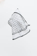 Load image into Gallery viewer, Vintage x White, Black Polkadot Scarf
