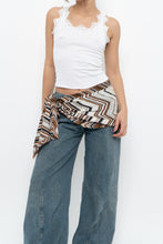 Load image into Gallery viewer, Vintage x ANNE KLEIN Chevron Patterned Silk Scarf