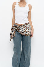 Load image into Gallery viewer, Vintage x ANNE KLEIN Chevron Patterned Silk Scarf