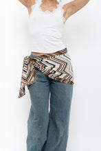 Load image into Gallery viewer, Vintage x ANNE KLEIN Chevron Patterned Silk Scarf