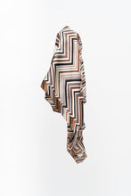 Load image into Gallery viewer, Vintage x ANNE KLEIN Chevron Patterned Silk Scarf