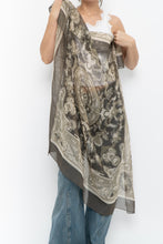 Load image into Gallery viewer, Vintage x Made in Korea x Olive Green Patterned Silk Scarf