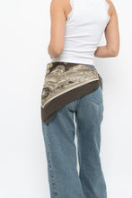 Load image into Gallery viewer, Vintage x Made in Korea x Olive Green Patterned Silk Scarf