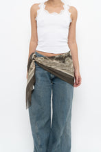 Load image into Gallery viewer, Vintage x Made in Korea x Olive Green Patterned Silk Scarf