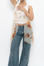 Load image into Gallery viewer, Vintage x Made in Italy x Sheer Rose Patterned Scarf