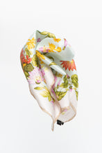 Load image into Gallery viewer, Vintage x White Floral Silk Scarf