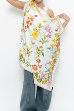 Load image into Gallery viewer, Vintage x White Floral Silk Scarf